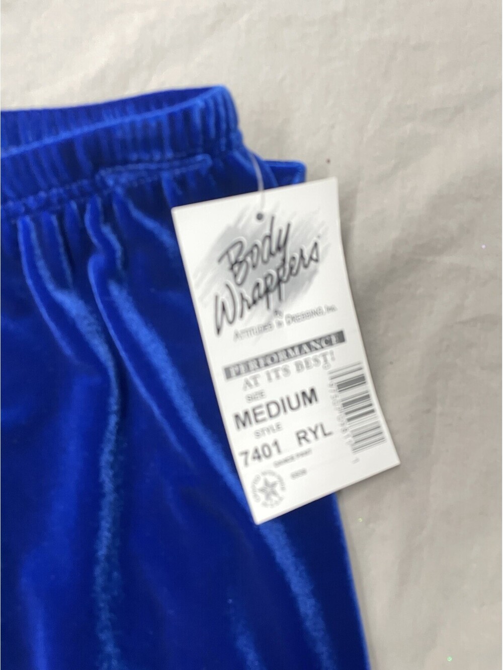 NEW Body Wrappers Footless Dance Pant Blue Glitter Size Medium - Picture 2 of 11
